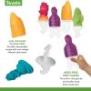 imageTovolo Zoo Crew Pop Molds Set of 4  Reusable MessFree Silicone Popsicle Molds with Sticks and DripGuards for Easy Homemade SnacksOcean Friends