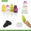 imageTovolo Zoo Crew Pop Molds Set of 4  Reusable MessFree Silicone Popsicle Molds with Sticks and DripGuards for Easy Homemade SnacksPenguin