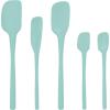 imageTovolo 5Piece Spatula Silicone Utensil Set Light Aqua Spatula Spoonula Jar Scraper Mini Spatula and Mini Spoonula 1000292Light Aqua
