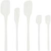 imageTovolo 5Piece Spatula Silicone Utensil Set Light Aqua Spatula Spoonula Jar Scraper Mini Spatula and Mini Spoonula 1000292White