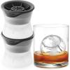 imageTovolo Craft Ice Molds  Golf Ball Shaped Ice Spheres for Whiskey Bourbon Cocktails Gifts ampamp More  Pack of 2 Stackable Sports Molds with LeakResistant Lids BPAFree Silicone DishwasherSafeTennis