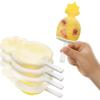 imageTovolo Silicone Popsicle Molds with Sticks 4Pack Dino  Reusable Ice Pop Molds for Homemade Flavored Ice Pops ampamp Frozen Snacks  Stackable Popsicle Maker with Lid Dishwasher Safe ampamp BPAFreePineapple