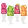 imageTovolo Zoo Crew Pop Molds Set of 4  Reusable MessFree Silicone Popsicle Molds with Sticks and DripGuards for Easy Homemade SnacksMermaid