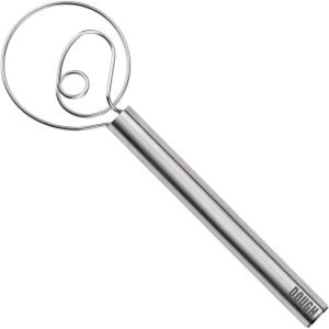 imageTovolo Danish Sturdy Wire Batter Blender for Cooking Bread Baking Accessory Easy to Clean Stainless Steel 12quot Dough Whisk Silver12 Dough Whisk