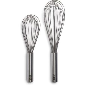 imageTovolo Danish Sturdy Wire Batter Blender for Cooking Bread Baking Accessory Easy to Clean Stainless Steel 12quot Dough Whisk SilverWhip Bundle Set of 2
