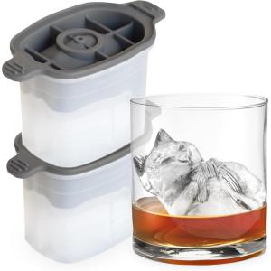 imageTovolo Faceted Heart Ice Molds Set of 2  Large Ice Heart Mold Ideal for Whiskey Cocktails ampamp Any Cold Beverage  OdorFree Freezer Storage DishwasherSafeKitten