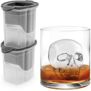 imageTovolo Faceted Heart Ice Molds Set of 2  Large Ice Heart Mold Ideal for Whiskey Cocktails ampamp Any Cold Beverage  OdorFree Freezer Storage DishwasherSafeSkull
