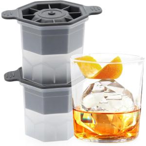 imageTovolo Lime Wedge Ice Molds Set of 2  SlowMelting LeakFree BPAFreeGreat for Whiskey Cocktails Fun Drinks and GiftsFaceted Sphere