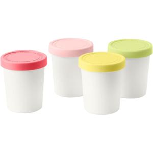 imageTovolo Sweet Treat Reusable Ice Cream Container for Homemade Ice Cream Raspberry  1 Quart Stackable Storage Tubs with Silicone Lids for Freezer  BPAFree ampamp DishwasherSafeAssorted