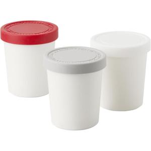 imageTovolo Sweet Treat Reusable Ice Cream Container for Homemade Ice Cream Raspberry  1 Quart Stackable Storage Tubs with Silicone Lids for Freezer  BPAFree ampamp DishwasherSafeWhite  Oyster Gray  Cayenne