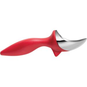 imageTovolo TiltUp Ice Cream Scoop White  NonSlip Grip Ice Cream Scooper with Footed Handle  Ice cream Scoop for Cookie Dough Gelato Sorbet ampamp Frozen Treats  Dishwasher Safe ampamp BPAFreeCandy Apple Red