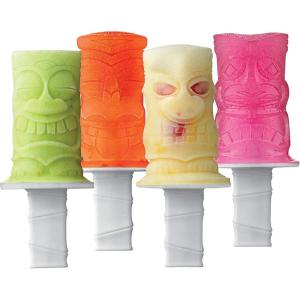 imageTovolo Zoo Crew Pop Molds Set of 4  Reusable MessFree Silicone Popsicle Molds with Sticks and DripGuards for Easy Homemade SnacksTiki