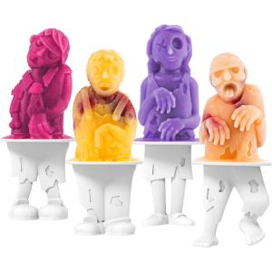 imageTovolo Zoo Crew Pop Molds Set of 4  Reusable MessFree Silicone Popsicle Molds with Sticks and DripGuards for Easy Homemade SnacksZombie
