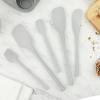 imageFlexCore Spatula All Silicone High Heat Resistant 5 Piece Cooking Utensils Set  Includes NonStick Spatula Spoonula Jar Scraper and Mini  BPAFree Kitchen  Ergonomic DesignOyster Gray