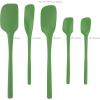 imageFlexCore Spatula All Silicone High Heat Resistant 5 Piece Cooking Utensils Set  Includes NonStick Spatula Spoonula Jar Scraper and Mini  BPAFree Kitchen  Ergonomic DesignPesto