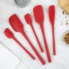 imageFlexCore Spatula All Silicone High Heat Resistant 5 Piece Cooking Utensils Set  Includes NonStick Spatula Spoonula Jar Scraper and Mini  BPAFree Kitchen  Ergonomic DesignCayenne