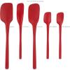imageFlexCore Spatula All Silicone High Heat Resistant 5 Piece Cooking Utensils Set  Includes NonStick Spatula Spoonula Jar Scraper and Mini  BPAFree Kitchen  Ergonomic DesignCayenne