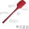 imageFlexCore Spatula All Silicone High Heat Resistant 5 Piece Cooking Utensils Set  Includes NonStick Spatula Spoonula Jar Scraper and Mini  BPAFree Kitchen  Ergonomic DesignCayenne