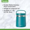 imageTovolo 2 Quart Stainless Steel Traveler DoubleWall VacuumInsulated Food Container 2 Qt Food Storage ampamp Ice Cream Container EasyCarry Handle Travel Mug for Hot Food ampamp Cold Ice Cream CharcoalMarine Blue