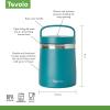 imageTovolo 2 Quart Stainless Steel Traveler DoubleWall VacuumInsulated Food Container 2 Qt Food Storage ampamp Ice Cream Container EasyCarry Handle Travel Mug for Hot Food ampamp Cold Ice Cream CharcoalMarine Blue