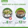 imageTovolo 2 Quart Stainless Steel Traveler DoubleWall VacuumInsulated Food Container 2 Qt Food Storage ampamp Ice Cream Container EasyCarry Handle Travel Mug for Hot Food ampamp Cold Ice Cream CharcoalWhite