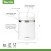 imageTovolo 2 Quart Stainless Steel Traveler DoubleWall VacuumInsulated Food Container 2 Qt Food Storage ampamp Ice Cream Container EasyCarry Handle Travel Mug for Hot Food ampamp Cold Ice Cream CharcoalWhite