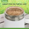 imageTovolo 2 Quart Stainless Steel Traveler DoubleWall VacuumInsulated Food Container 2 Qt Food Storage ampamp Ice Cream Container EasyCarry Handle Travel Mug for Hot Food ampamp Cold Ice Cream CharcoalWhite