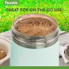 imageTovolo 2 Quart Stainless Steel Traveler DoubleWall VacuumInsulated Food Container 2 Qt Food Storage ampamp Ice Cream Container EasyCarry Handle Travel Mug for Hot Food ampamp Cold Ice Cream CharcoalMintWhite