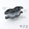 imageTovolo 220100048 LeakFree SlowMelting Novelty Mustache Ice Silicone Sealed Lid AntiTip Set of 2 Stackable Molds for Whiskey Spirits Liquor Cocktails Soda ampamp More