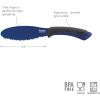 imageTovolo 575quot Slicer with Comfort Grip Handle Serrated Kitchen Knife for Avocados with Pitter ampamp Masher Sharp HighCarbon Steel Blade Dishwasher 1 Count Pack of 1 PestoDeep Indigo