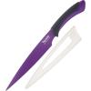 imageTovolo 575quot Slicer with Comfort Grip Handle Serrated Kitchen Knife for Avocados with Pitter ampamp Masher Sharp HighCarbon Steel Blade Dishwasher 1 Count Pack of 1 PestoVivid Violet