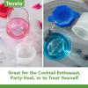 imageTovolo Assorted Shaped Ice Molds Set of 4  Large Ice Mold Gift Set  Unique Ice Mold Chills Drinks  OdorFree Freezer Storage DishwasherSafe2 Hearts  2 Diamonds