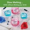 imageTovolo Assorted Shaped Ice Molds Set of 4  Large Ice Mold Gift Set  Unique Ice Mold Chills Drinks  OdorFree Freezer Storage DishwasherSafe2 Hearts  2 Diamonds