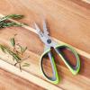 imageTovolo Comfort Grip Kitchen Shears With Comfort Grip Handles ampamp BuiltIn Bottle Opener Heavy Duty Kitchen Scissors With MicroSerrated Blade Printed Measurement Guide  Dishwasher Safe ampamp BPAFreeHerb Snips