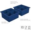 imageTovolo Elements Set of 2 Silicone ExtraLarge Ice Cubes for Whiskey Bourbon Cocktails ampamp More BPAFree ampamp DishwasherSafe XL Trays Cool GrayBlueberry
