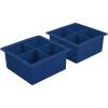 imageTovolo Elements Set of 2 Silicone ExtraLarge Ice Cubes for Whiskey Bourbon Cocktails ampamp More BPAFree ampamp DishwasherSafe XL Trays Cool GrayBlueberry