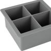 imageTovolo Elements Set of 2 Silicone ExtraLarge Ice Cubes for Whiskey Bourbon Cocktails ampamp More BPAFree ampamp DishwasherSafe XL Trays Cool GrayCool Gray