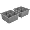 imageTovolo Elements Set of 2 Silicone ExtraLarge Ice Cubes for Whiskey Bourbon Cocktails ampamp More BPAFree ampamp DishwasherSafe XL Trays Cool GrayCool Gray