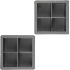 imageTovolo Elements Set of 2 Silicone ExtraLarge Ice Cubes for Whiskey Bourbon Cocktails ampamp More BPAFree ampamp DishwasherSafe XL Trays Cool GrayCool Gray