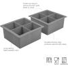 imageTovolo Elements Set of 2 Silicone ExtraLarge Ice Cubes for Whiskey Bourbon Cocktails ampamp More BPAFree ampamp DishwasherSafe XL Trays Cool GrayCool Gray