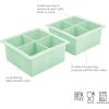 imageTovolo Elements Set of 2 Silicone ExtraLarge Ice Cubes for Whiskey Bourbon Cocktails ampamp More BPAFree ampamp DishwasherSafe XL Trays Cool GrayMint