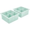 imageTovolo Elements Set of 2 Silicone ExtraLarge Ice Cubes for Whiskey Bourbon Cocktails ampamp More BPAFree ampamp DishwasherSafe XL Trays Cool GrayMint