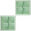 imageTovolo Elements Set of 2 Silicone ExtraLarge Ice Cubes for Whiskey Bourbon Cocktails ampamp More BPAFree ampamp DishwasherSafe XL Trays Cool GrayMint