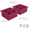 imageTovolo Elements Set of 2 Silicone ExtraLarge Ice Cubes for Whiskey Bourbon Cocktails ampamp More BPAFree ampamp DishwasherSafe XL Trays Cool GraySangria