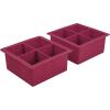 imageTovolo Elements Set of 2 Silicone ExtraLarge Ice Cubes for Whiskey Bourbon Cocktails ampamp More BPAFree ampamp DishwasherSafe XL Trays Cool GraySangria