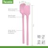 imageTovolo FlexCore AllSilicone Mini Spatula ampamp Spoonula Kitchen Utensil Set of 2 HeatResistant ampamp BPAFree Silicone Spatula ampamp Spoonula Safe for Cast Iron ampamp NonStick Cookware DishwasherSafePink Sorbet