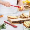 imageTovolo FlexCore AllSilicone Mini Spatula ampamp Spoonula Kitchen Utensil Set of 2 HeatResistant ampamp BPAFree Silicone Spatula ampamp Spoonula Safe for Cast Iron ampamp NonStick Cookware DishwasherSafeCayenne
