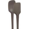 imageTovolo FlexCore AllSilicone Mini Spatula ampamp Spoonula Kitchen Utensil Set of 2 HeatResistant ampamp BPAFree Silicone Spatula ampamp Spoonula Safe for Cast Iron ampamp NonStick Cookware DishwasherSafeCharcoal