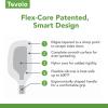 imageTovolo FlexCore LongHandled Silicone Jar Scraper Spatula Wood Handle HeatResistant Silicone Head With Curved Front for Scooping ampamp Scraping DishwasherSafe ampamp BPAFreeBlue Slate