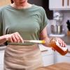 imageTovolo FlexCore LongHandled Silicone Jar Scraper Spatula Wood Handle HeatResistant Silicone Head With Curved Front for Scooping ampamp Scraping DishwasherSafe ampamp BPAFreeWhite